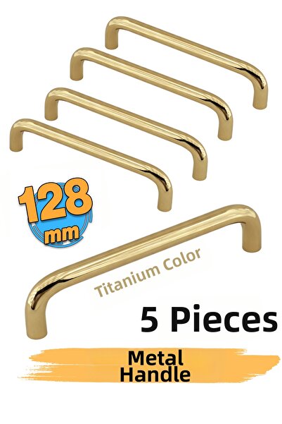 Badem10 Μεταλλικό (128 χιλιοστά - 12,8 εκ.) Χρώμα Τιτανίου (5 Τεμάχια) Έπιπλα...