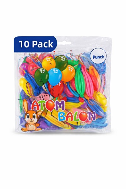 Beta Moda Hub Colorful Atom Balloon Punch Balloon Rubber String Party Balloon...