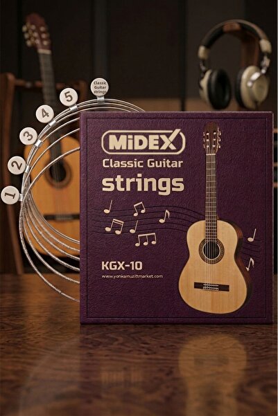 Midex Σετ χορδών και επιταγών κλασικής κιθάρας Kgx-10
