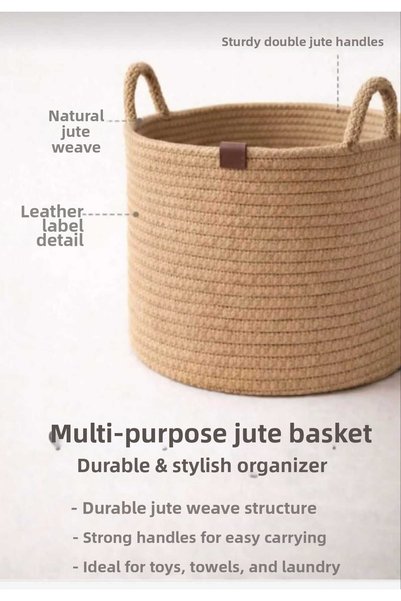 DERDENSE HANDLED MULTIPURPOSE ORGANIZER BASKET