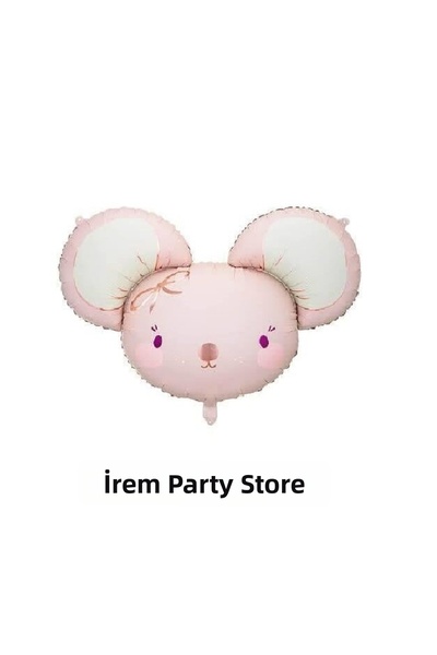 İrem Parti Dükkanı Cute Pink Mouse Foil Balloon 59X68