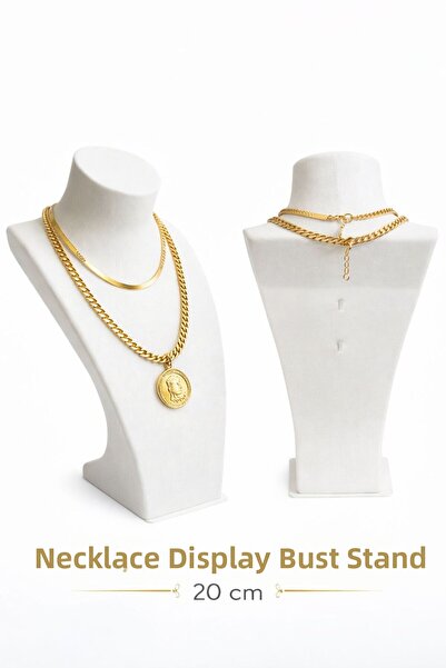 3D Stylishly Designed Plastic Necklace Stand (20 cm) - Jewelry Display and Or...