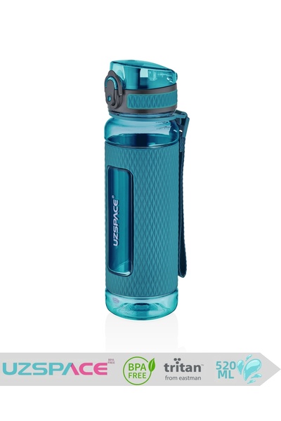 Uzspace Silicone Body Tritan Water Bottle - 520 Ml.