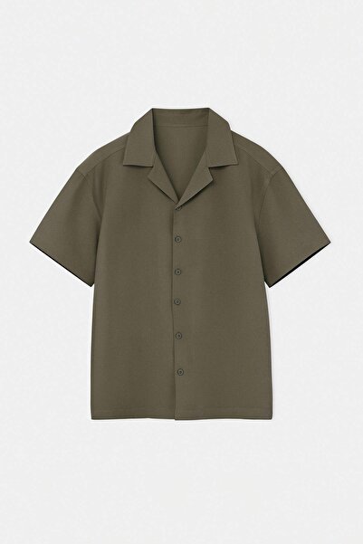 Trendyol Kollektion Khaki Oversize Herrenhemd TMNSS26GO00034