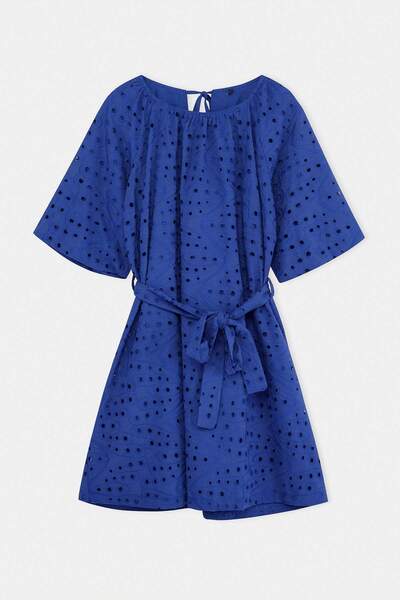 Trendyol Curve μπλε κοβαλτίου Υφαντό Φόρεμα μεγάλου μεγέθους TBBSS26AH00100