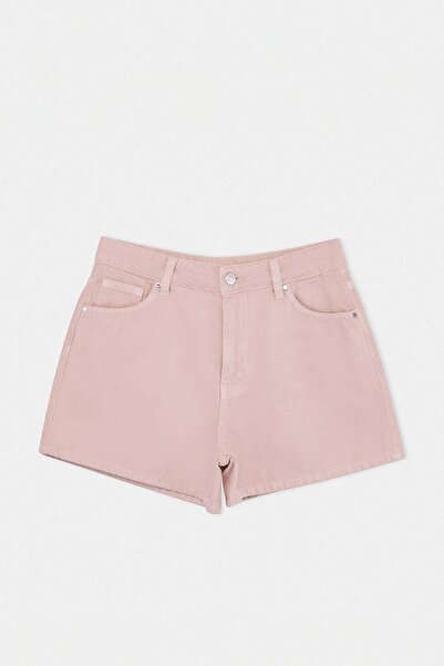 Trendyolmilla  Pembe SUPER MİNİ Denim Beach Şort TWOSS26SR00168
