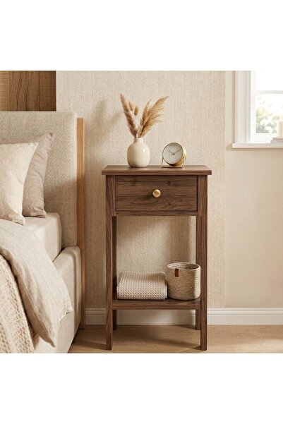 Home Mandosi Tek Çekmeceli Ceviz Komodin
