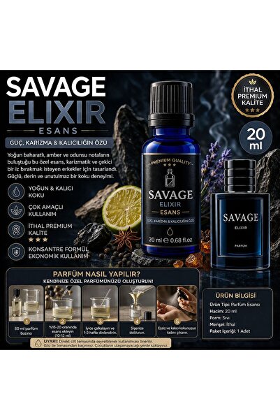 MADEX ESANS WOODY TYPE ERKEK ESANS SUVAGE ELİXİR TAB ERKEK ESANSI