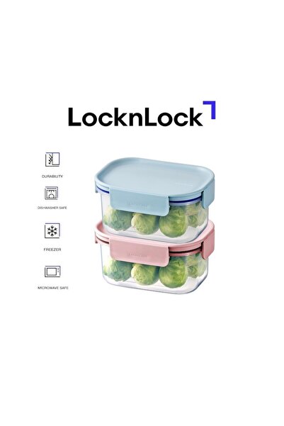 locknlock Classic Plus Rectangle Food Container 385ml (PACK of 2) – Airtight ...