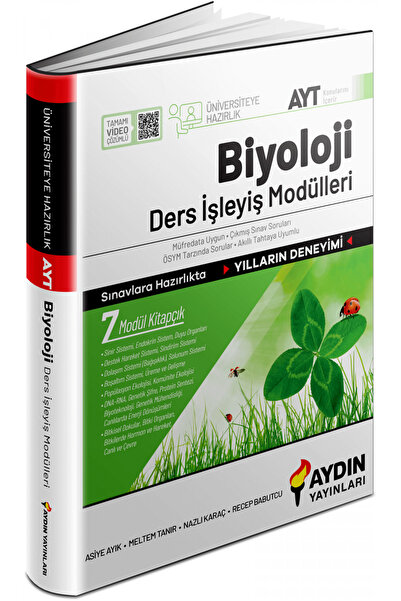 Aydın Yayınları Üniversiteye Hazırlık AYT Biyoloji Ders İşleyiş Modülleri