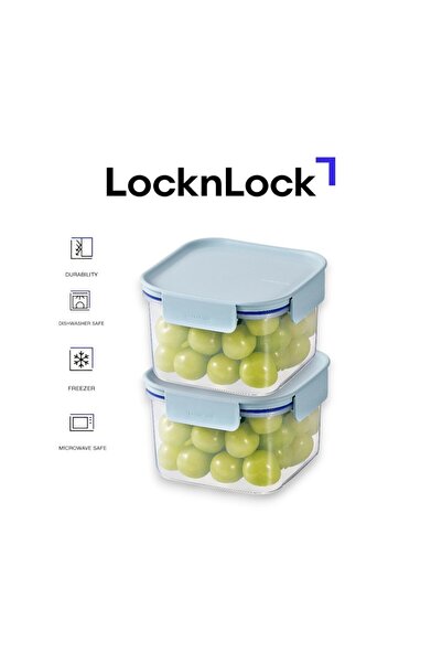 locknlock Classic Plus Square Food Container 860ml (PACK of 2) – Mint, Airtig...
