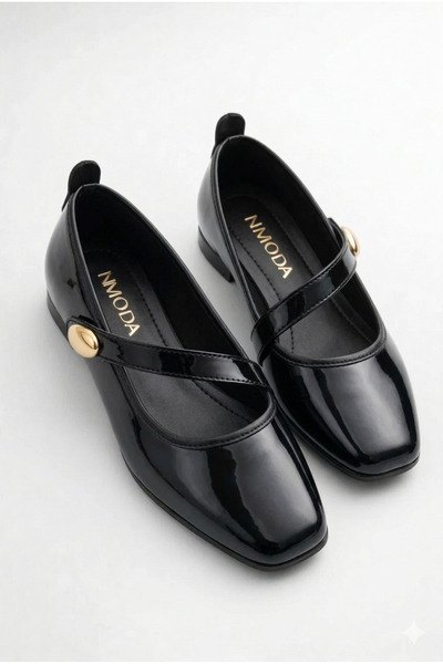 StWenn Pantofi de zi cu zi cu talpă ortopedică cu cataramă elegantă, din piel...