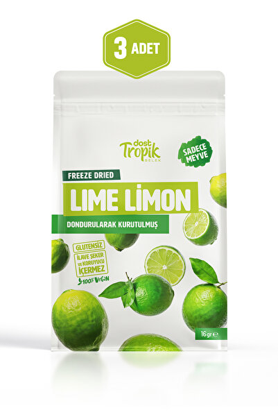 Dost Tropik Belek Dondurularak Kurutulmuş Lime Limon 16 g | Freeze Dried Meyv...