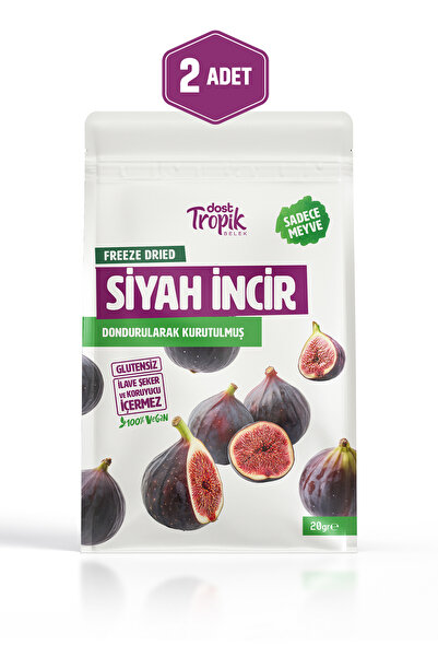 Dost Tropik Belek Dondurularak Kurutulmuş Siyah İncir 20 g | Freeze Dried Mey...