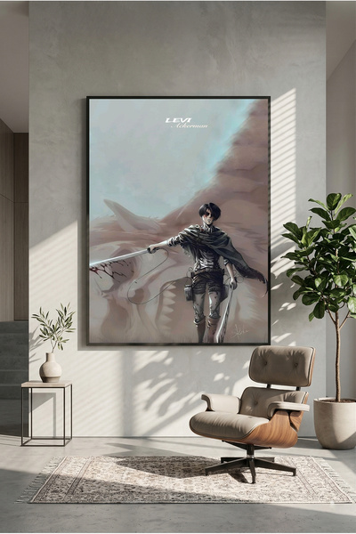 postercraft Poster artistic din lemn cu Levi Ackerman (fără ramă)