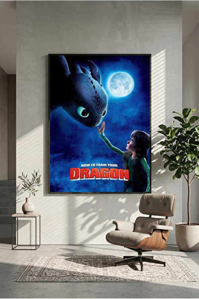 postercraft Afiș din lemn pentru tablou „Cum să-ți antrenezi dragonul” (fără ...