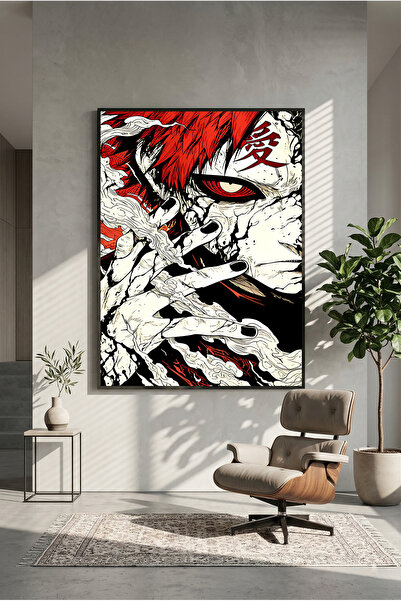 postercraft Poster de artă Naruto Gaara, pictat pe lemn (fără ramă)