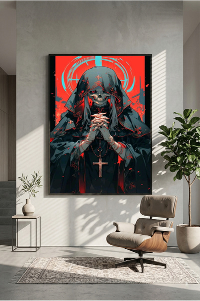 postercraft Artă cu schelet rugător, Panou modern, Tablo, Poster