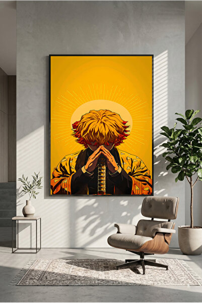 postercraft Ξύλινη αφίσα για το έργο του Demon Slayer Zenitsu (χωρίς πλαίσιο) 2