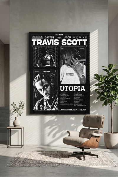 postercraft Travis Scott Utopia drveni poster sa slikom (bez okvira)
