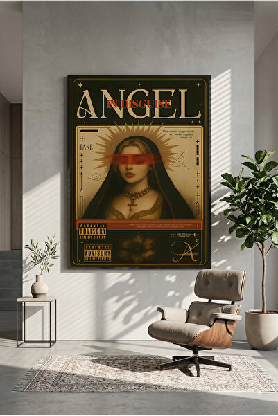 postercraft Άγγελος σε Μεταμφίεση Ξύλινη Αφίσα Πίνακα (Χωρίς Πλαίσιο)