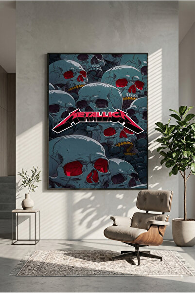 postercraft Poster Metallica cu Artă cu Schelete, Panou Modern, Tablou pe Pân...
