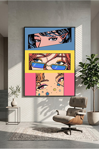 postercraft Poster/Tablou Modern Artistic cu Ochi Iconici pe Panou "