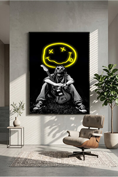 postercraft Poster de pictură pe lemn Nirvana Kurt Cobain x Smile (fără ramă)