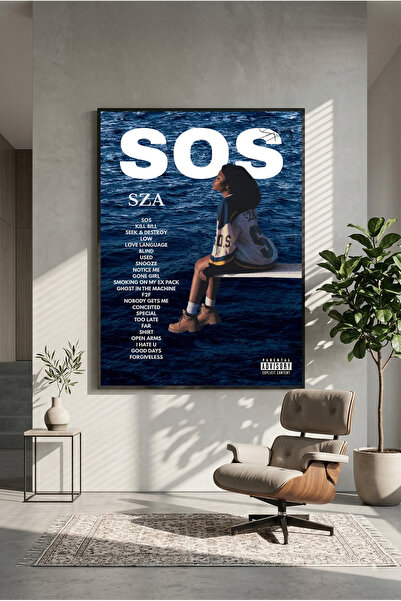 postercraft Poster modern cu pictură pe panou pentru albumul SZA SOS