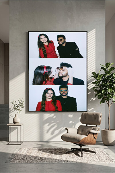 postercraft Poster din lemn cu Lana Del Rey și The Weeknd (fără ramă)
