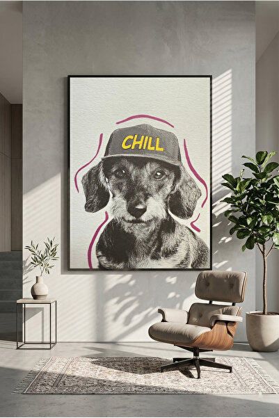 postercraft Poster din lemn Chill Dog Art (fără ramă)