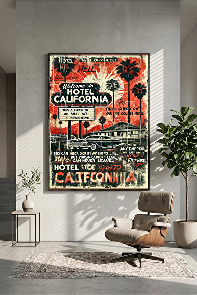 postercraft Ξενοδοχείο Eagles California Ξύλινη Αφίσα Τραπεζιού (Χωρίς Πλαίσιο)