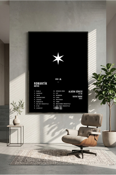 postercraft Motive ROMANTİK Album Tasarım Modern Panel Tablo Poster ( Çerçeve...