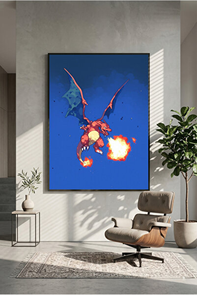 postercraft Drveni poster sa umetničkom slikom Charizarda (bez okvira)