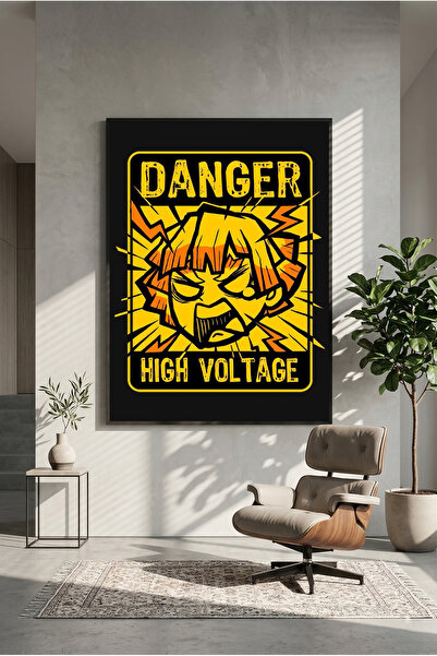 postercraft Αφίσα ζωγραφικής τέχνης Zenitsu HIGH VOLTAGE από ξύλο (χωρίς πλαί...