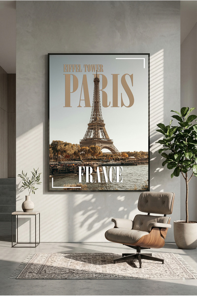 postercraft Poster Vintage Turnul Eiffel Paris, Tablou Modern pe Panou