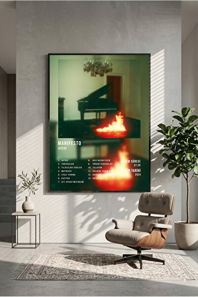 postercraft Ati242 Manifesto Album Tasarım Modern Panel Tablo Poster ( Çerçev...