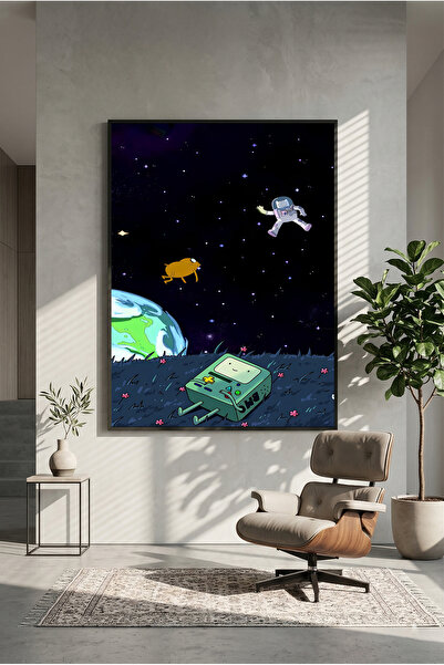 postercraft Adventure Time Finn & Jake & BMO Modern Panel Tablo Poster ( Çerç...