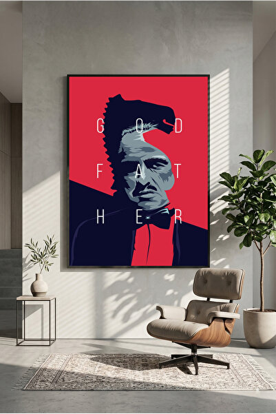 postercraft Кръстникът Марлон Брандо Дървен плакат-картина (Без рамка)