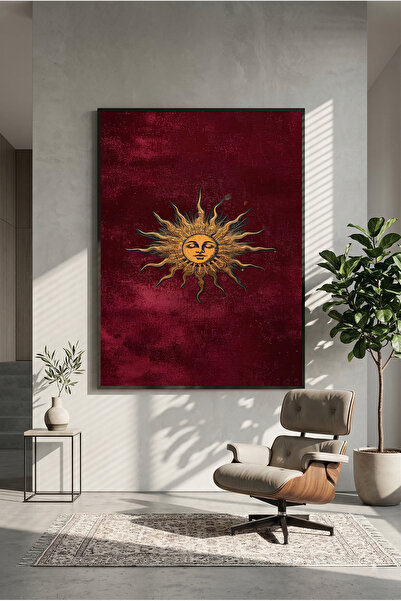 postercraft Poster minimalist cu artă solară, modern, tip panou, imprimat pe ...