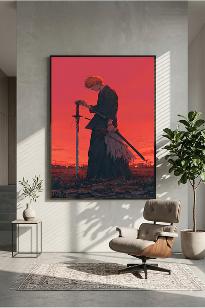 postercraft Poster din lemn Bleach Ichigo Kurosaki Art (Fără ramă) 2