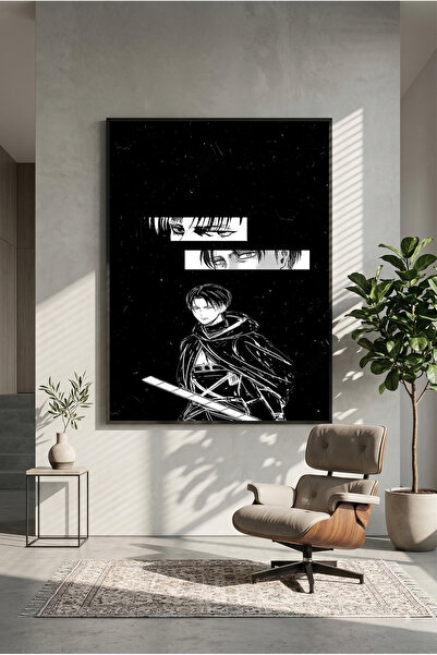 postercraft Атака на Титаните Леви Акерман Арт Модерен Панелен Плакат-Картина