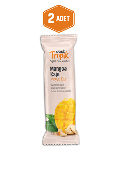 Mango ve Kaju Aromalı Meyve Bar 35 g | Meyve İçeren Pratik Atıştırmalık | 2 Adet