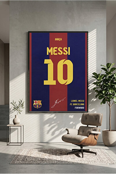 postercraft Poster modern Messi Barcelona, tip panou, imprimat pe pânză