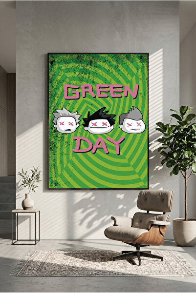 postercraft Poster sa drvenom slikom benda Green Day (bez okvira)