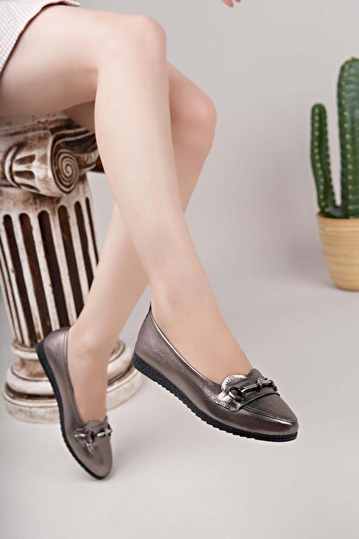 Nesil Shoes Mhd 66 Platinum Stone Daily Γυναικείες Μπαλαρίνες