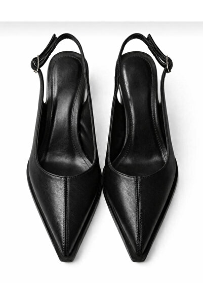 CİMİLİ SHOES Γυναικεία Μαύρα Παπούτσια με Τακούνι 7 εκατοστών, Μυτερή Μύτη, Κ...