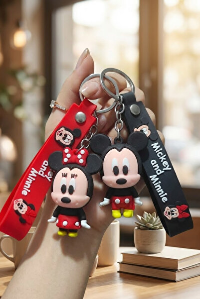 Birmem Klasik Mickey ve Minnie Mouse 3d Anahtarlık Seti (2 Adet)