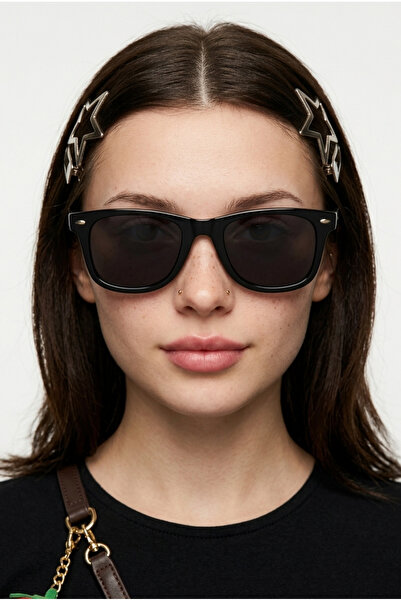 Houseofeyeris Eclipse Black Frame Modern Rectangular Sunglasses – Black Lens ...