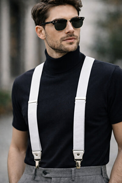 beyoğlu style ÜST KALİTE DÜZ METAL TOKALI LASTİKLİ PANTOLAN ASKISI